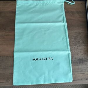 Aquazzura Mint Green Fabric Dust Bag with Logo